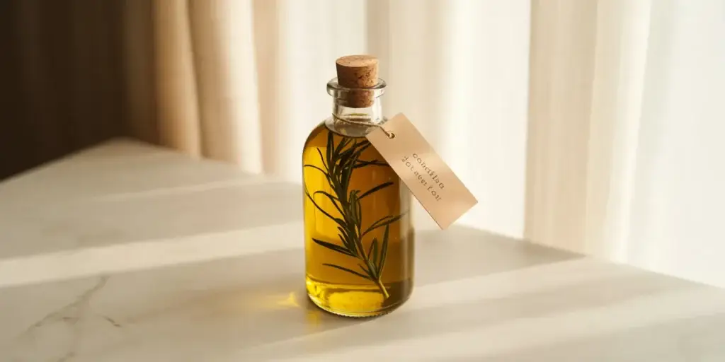 Rosemary-infused olive oil – 15-minute DIY Thanksgiving hostess gift for food lovers

