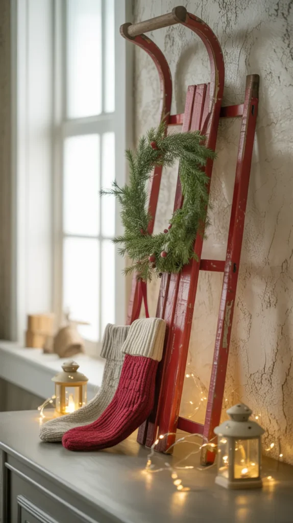 wreath or a small grouping of stockings